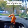 1pcs New Car‘s Mounted Color Changing Roast Duck Pendant Resin Harmless Originality Rearview Mirror Decoration Cute Swing Lanyard