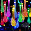 50 светодиодных уличных капель воды, солнечная лампа, гирлянда, сказочный праздник, рождественская вечеринка, гирлянда, сад, водонепроницаемое украшение для фестиваля