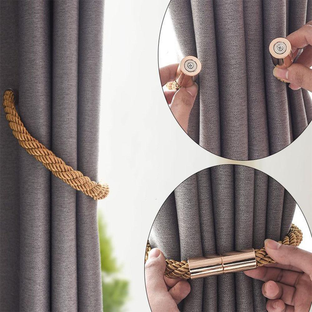 1pcs Curtain Magnet Buckle Curtain Buckle Binding Rope Punch-free Installation Decor Hanging Pendant Curtain Tie Buckle