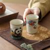 Керамическая кружка с пандой Changbaosen Ru Kiln