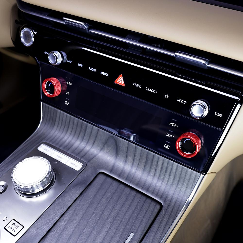 Для Genesis G80 RG3 2025 2026 2 шт. Кольцо-накладка на ручку регулировки кондиционера из алюминиевого сплава, Аксессуары для интерьера