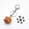 1 набор DND Hollow Metal Dice Keyring 20-гранный многогранный брелок для игры в РПГ