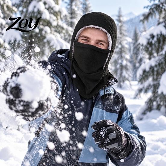 Thermal Headgear for Motorcycle Riding Winter Balaclava Hat, Windproof Ski Mask Fleece Lined Face Camping Cover, Cozy Neck Warmer Men Women,