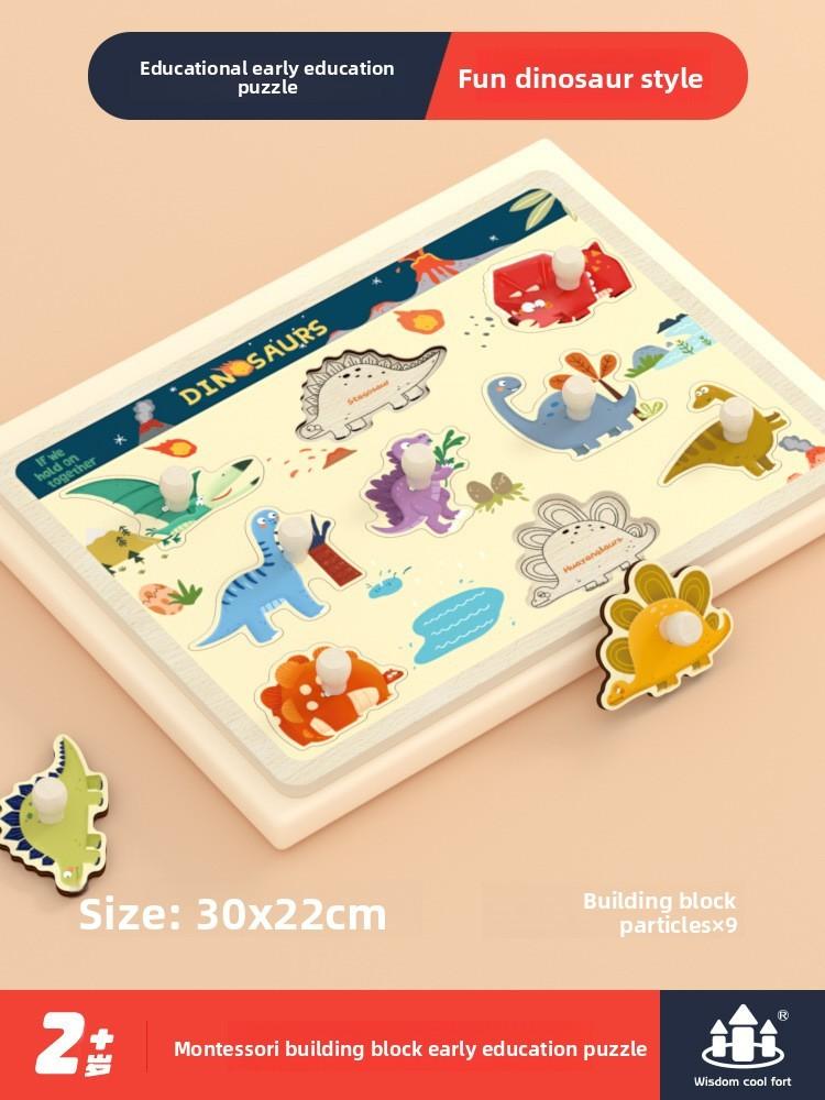 Engineering Wooden Vehicle Puzzle Blocks For Kids Learning Shape Recognition