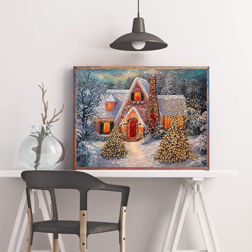 5D DIY Diamond Painting Warm House Cross Stitch Kit Mosaic Diamond Embroidery Full Round/Square Drill Home Decoration