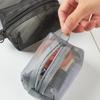 Большая сумка для ключей Прозрачная косметичка Квадратный сетчатый мешок для хранения Мини-кошелек на молнии Маленькая сумка для туалетных принадлежностей Пенал