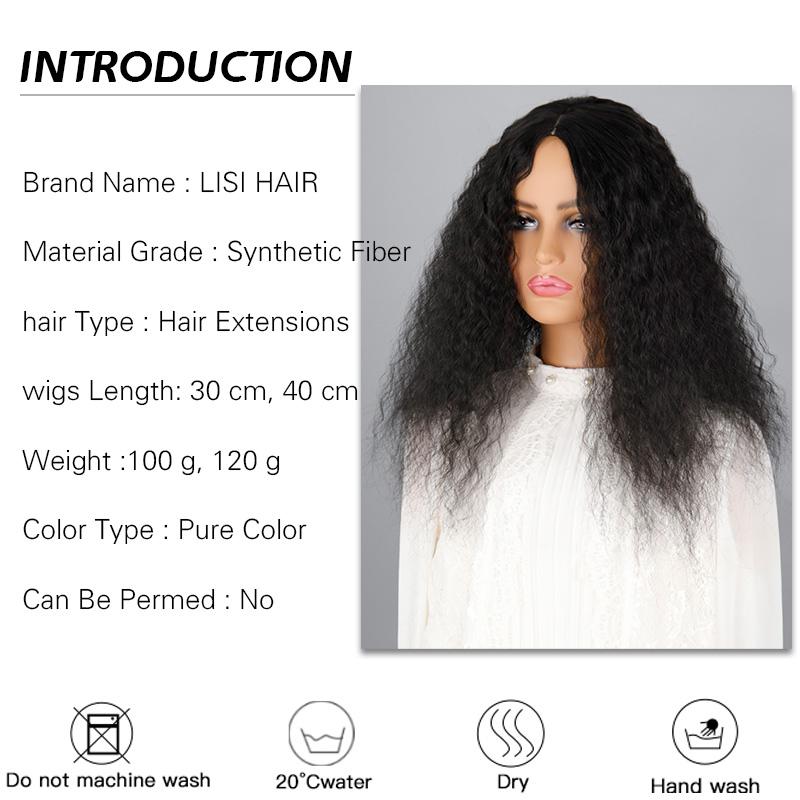 LISI HAIR Женские наращивания волос до плеч, кукурузная завивка, заколки для волос на голове, наращивание волос из синтетического волокна