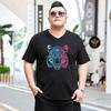 Fat Man Adds Weight and Enlarges Short-sleeved T-shirt In Summer. Fat Man Loose Half-sleeved Fashion T-shirt Top Oversized XXXXXL