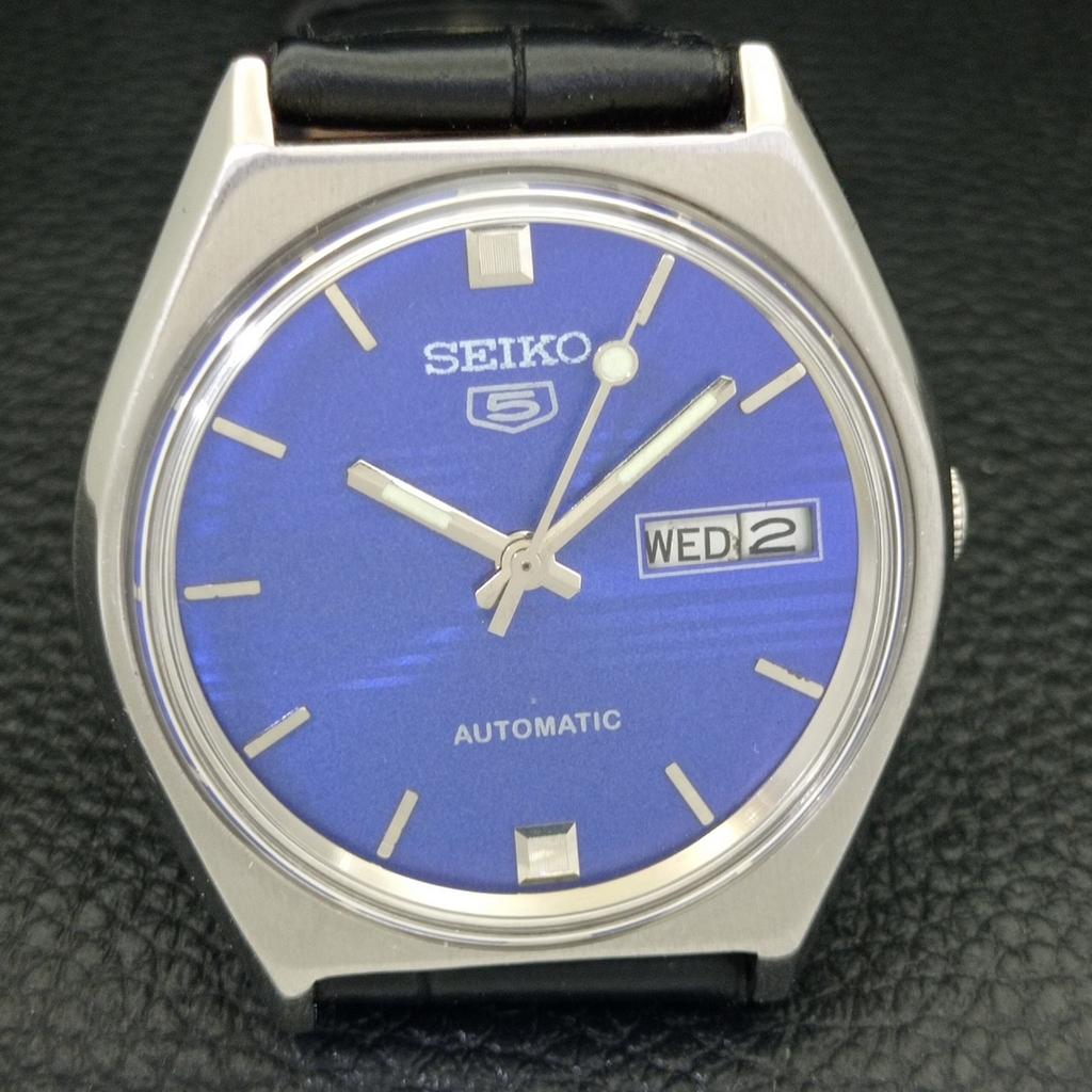 Seiko 5 AUTOMATIC VINTAGE 6319A JAPAN MENS BLUE COLOR DIAL WATCH A701209-5 R206a-a701209