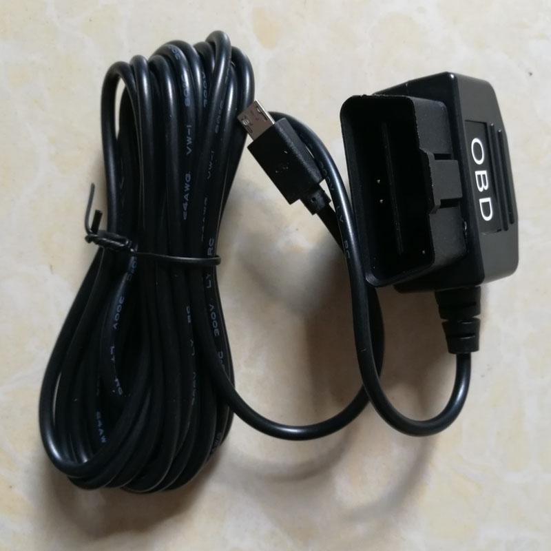 Вход 12 В-40 В до 5 В/3 А Автомобильный видеорегистратор Комплект проводов Type-C Min/Micro USB Головка Автомобильное зарядное устройство OBD Понижающий кабель DVR GPS 3,5 метра