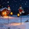 Рождественский солнечный садовый светильник для улицы, водонепроницаемый, снеговик/Дед Мороз, ландшафтный светильник-колышек для дорожки во дворе, на лужайке, на пешеходной дорожке, для украшения патио