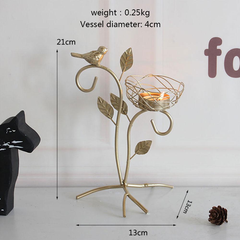 Кованые золотые птицы для домашнего декора, подсвечники, свадебные украшения, аксессуары, подсвечники для канделябра, центральный элемент