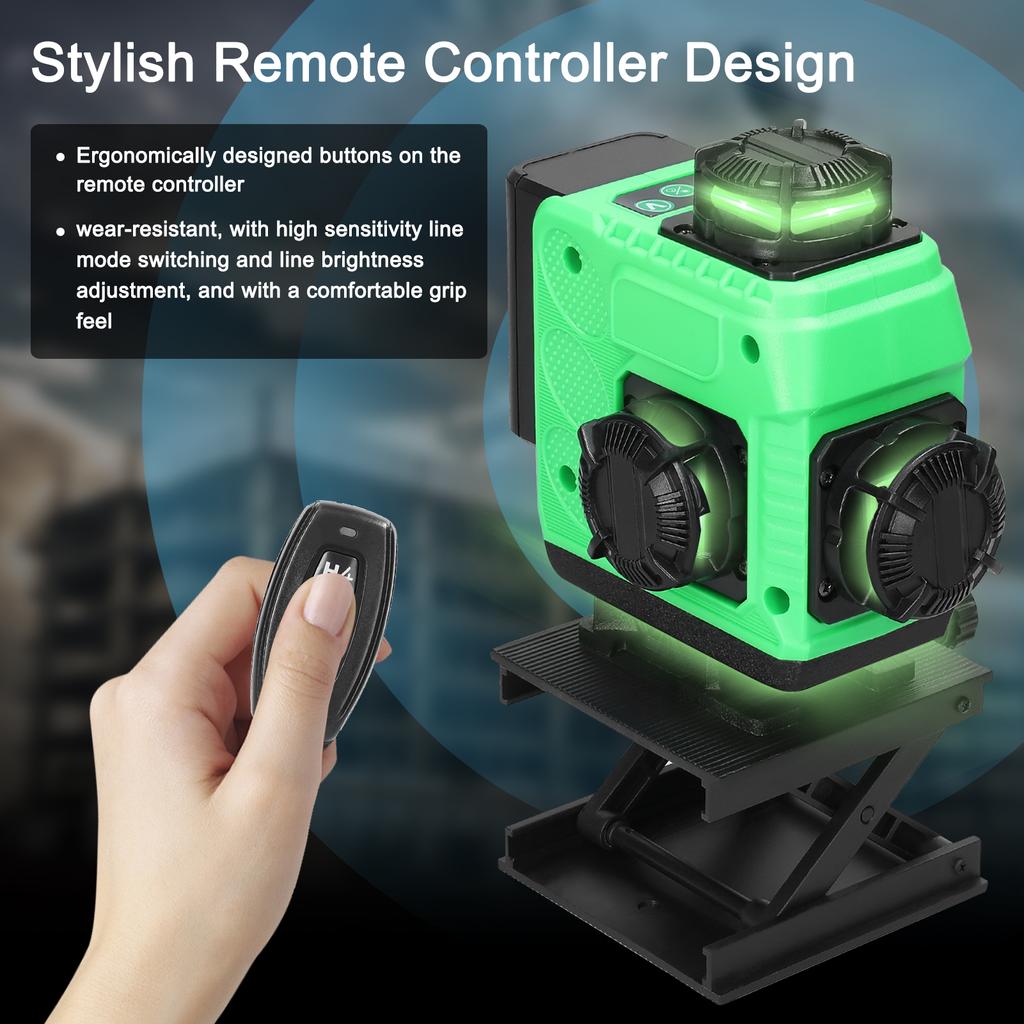 Многофункциональный 16-линейный лазерный уровень 3 градуса Самовыравнивающаяся машина Перезаряжаемая литиевая батарея для выравнивания