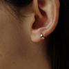Мини-серьги-пусеты из 10К 14К, смелые, одиночные, с застежкой one-touch