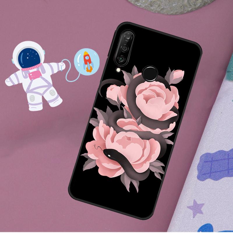 Цветок Змеи Для Huawei Nova 5T 9 10 SE 7i 8i 11i 12i Y60 Y61 Y70 Y72 Y73 Y90 Y91 P20 P40 P30 Lite Чехол