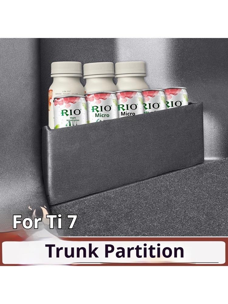 For BYD Leopard 7 Ti7 Car Rear Trunk Partition and Trunk Storage Box Car Storage Cabinet Anti Slip Cargo Organizer Partition
