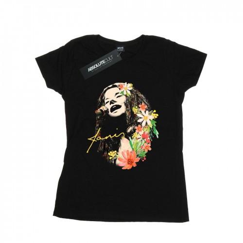 Janis Joplin Womens/Ladies Floral Pattern Cotton T-Shirt