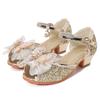Girl's High Heel Shoes Summer Sequins Sweet Children Princess Dress Sandals Fashion Elegant Bowtie Kids Sandal for Party Wedding