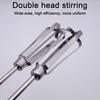 Ручной миксер для взбивания яиц из нержавеющей стали, двухголовый ручной вращающийся блендер с венчиком, эргономичная ручка, легко чистить, хранить, универсальный кухонный инструмент для выпечки