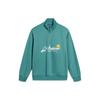 Li Ning X OG Slick Collaboration Letter Stand Collar Pullover Loose Sweatshirt Unisex Sweatshirt Frost-Green AWDT445-5