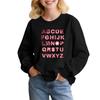 Kids' Fashion Loose-Fit Casual Long-Sleeve Christmas Print Oversized Crewneck Sweatshirt