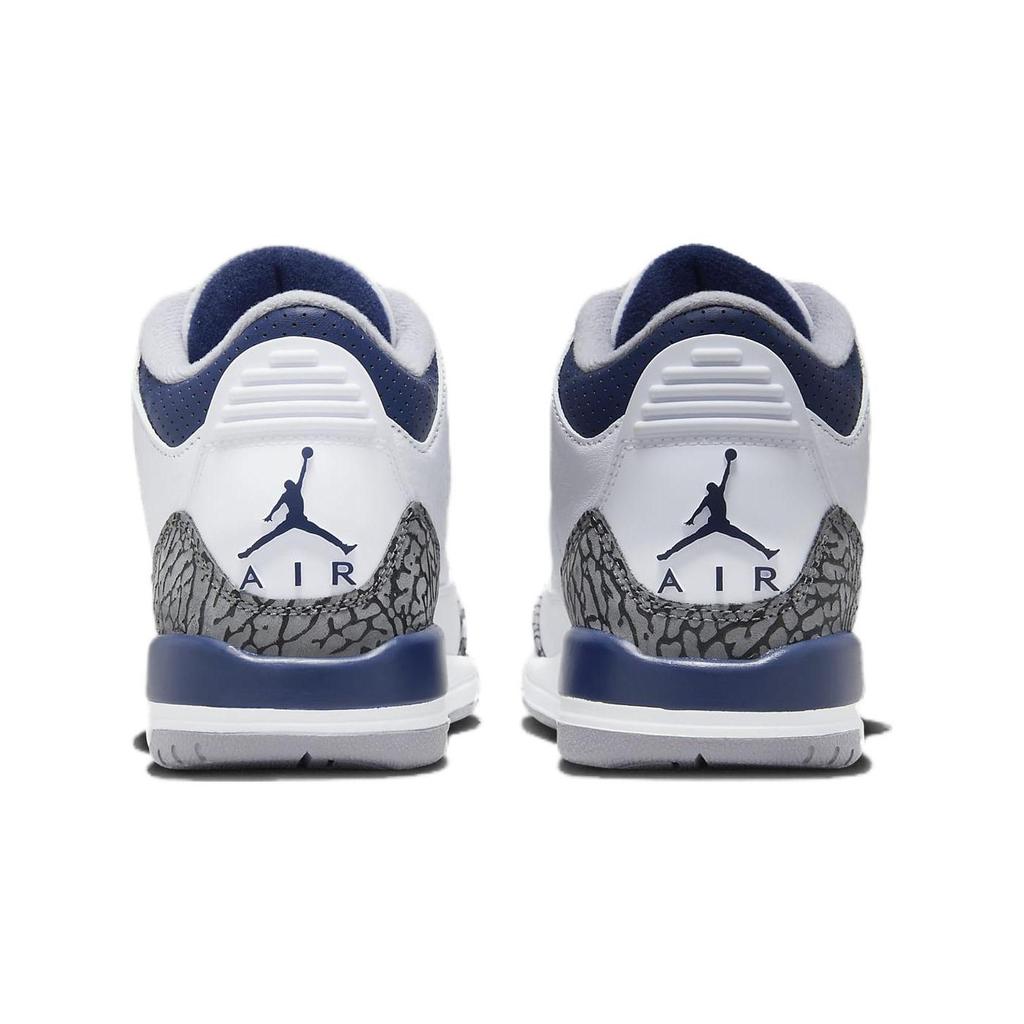 Air Jordan 3 Retro GS Midnight Navy Детские кроссовки Белый цементно-серый Черный DM0967-140