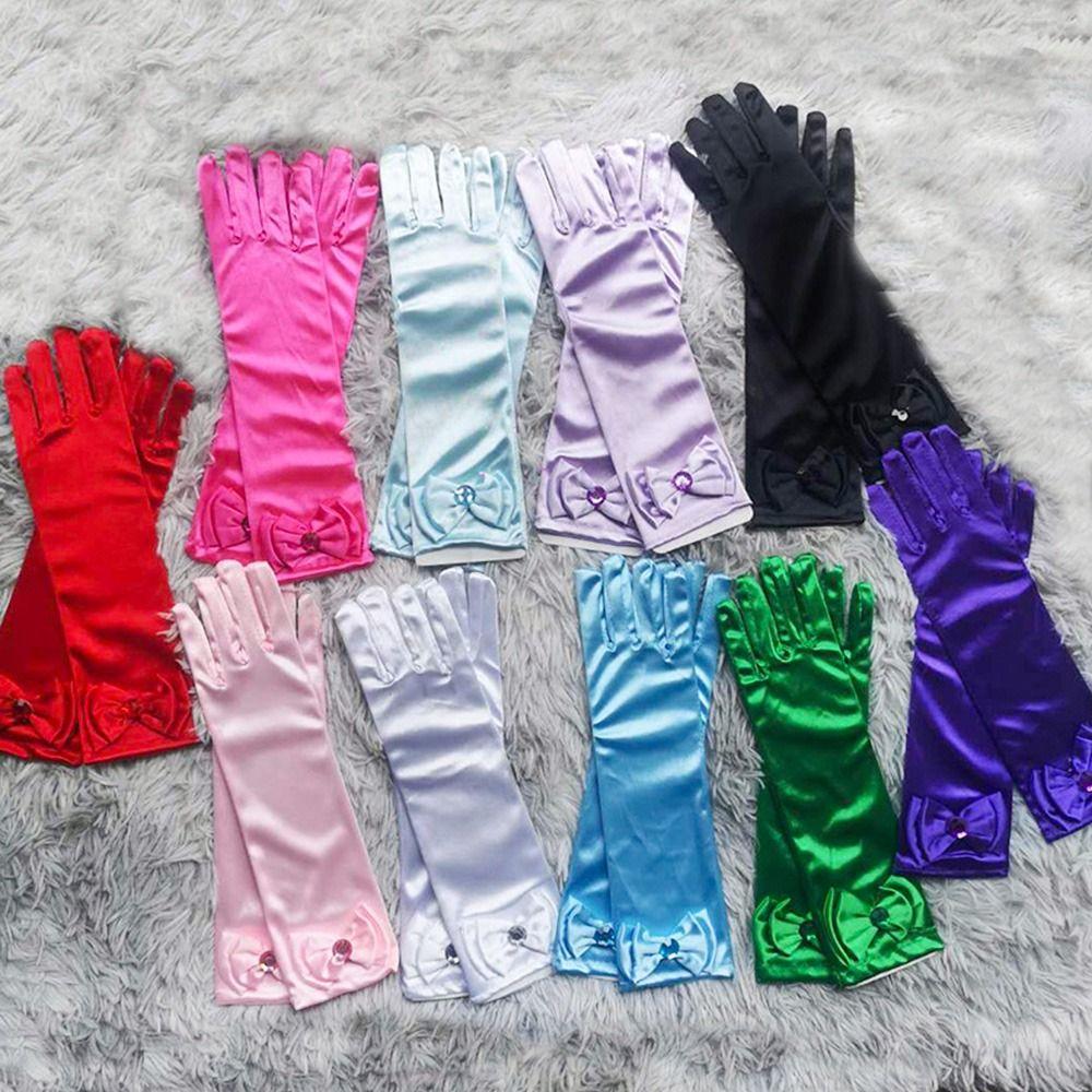 Children's Wear Stage Gloves Full Finger Mittens Children Long Gloves Princess Skirt Accessories