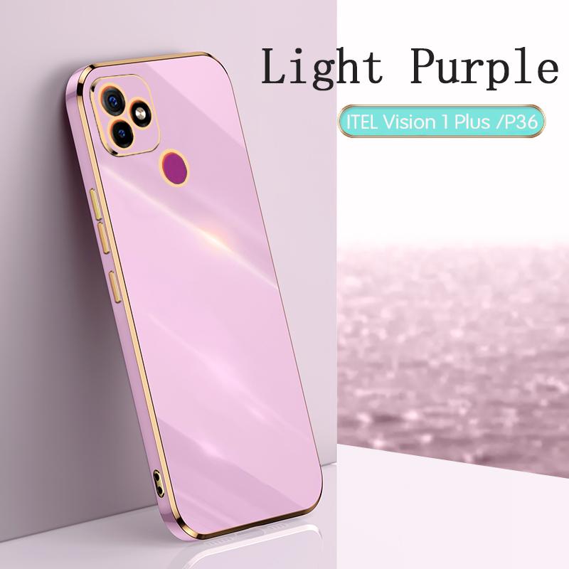 Для ITEL Vision 1 2Plus защитный гальванический противоударный чехол ITEL Vision 1 2 3 2S 5 S663LC чехол силиконовый мягкий ТПУ
