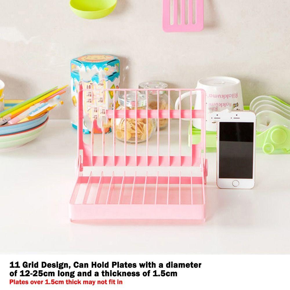 Foldable Design Plate Organizer Multicolor Storage Holder Creative Foldable Rack  Kitchen Use