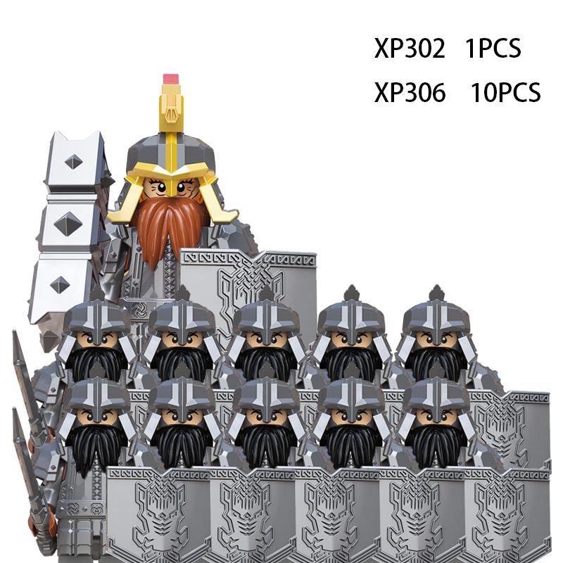 Medieval Elf Rohan Soldiers Guard Army Lotr Action Figures Mini Bricks Doll Assemble Building Blocks DIY Toys for Kid Gifts