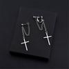 Female Personality Super Cool No Pierced Cross Chain Earrings Ear Clip Bungee