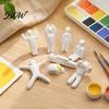 Personalized Chameleon Modeling Set 8Pcs Paintable Ornaments, 3D Printed Figures with Multiple Poses for Unique Home Decoration Ornaments DIY Desktop
