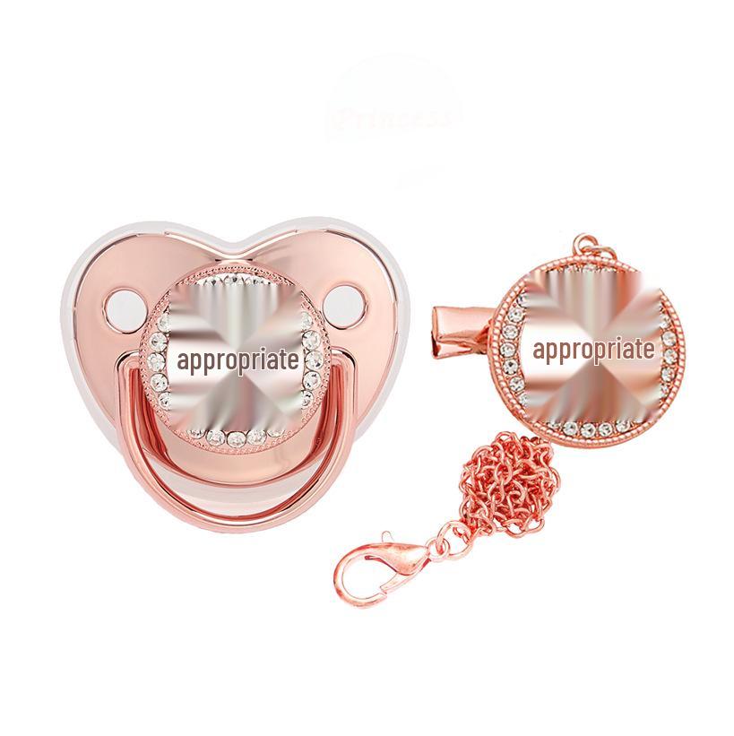 New Baby Rhinestone Pacifier with Dust Cover In Stock