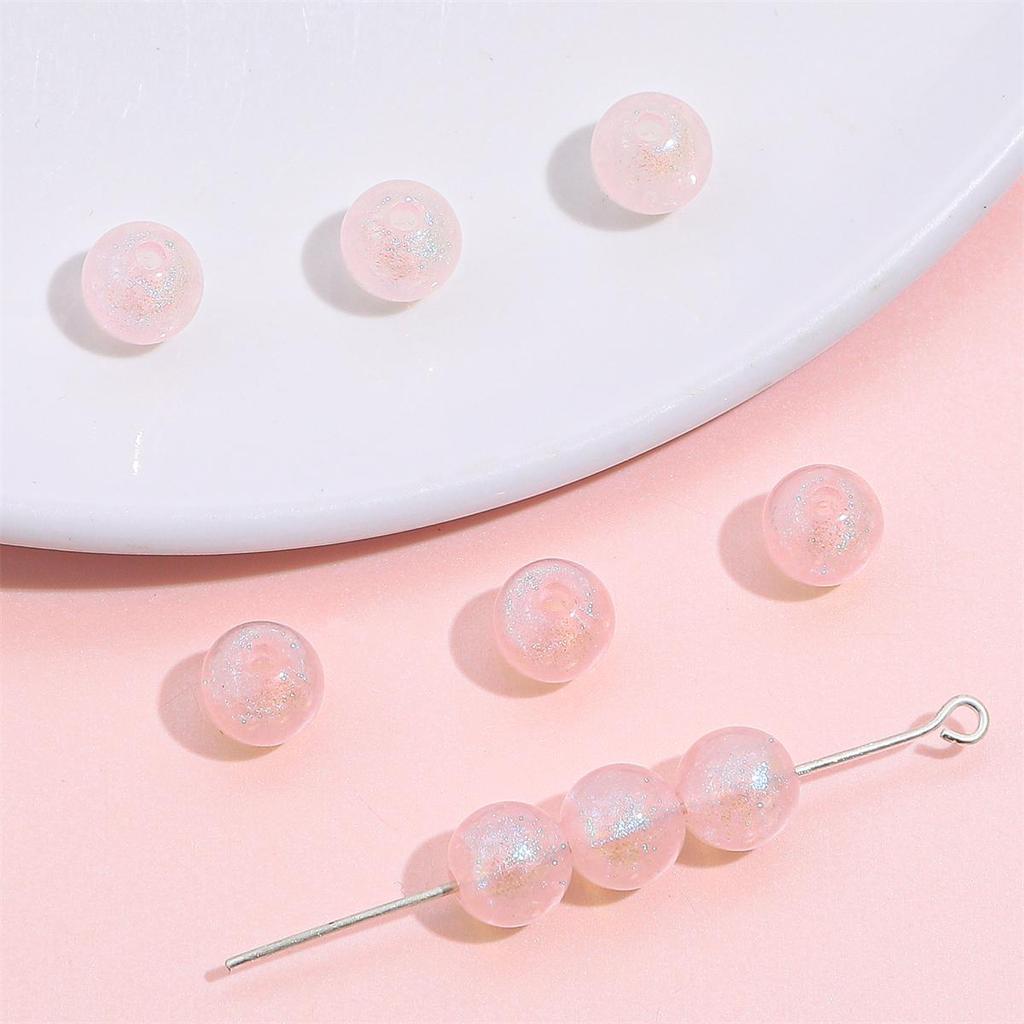 6mm/8mm Acrylic Mermaid Color Round Beads For DIY Jewelry Making