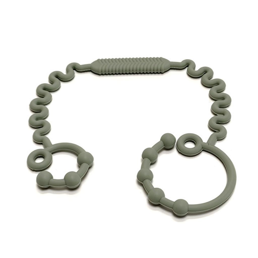 Food Grade Silicone Teether Hold Cup Catcher Toy Seat Belts Drinking Cup Holder Strap for Pushchair High Chair Car Seat