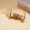 Luxury Cute Dog Brooch Retro Animal Lapel Pin Vintage Sausage Dog Brooch  Suit Accessories