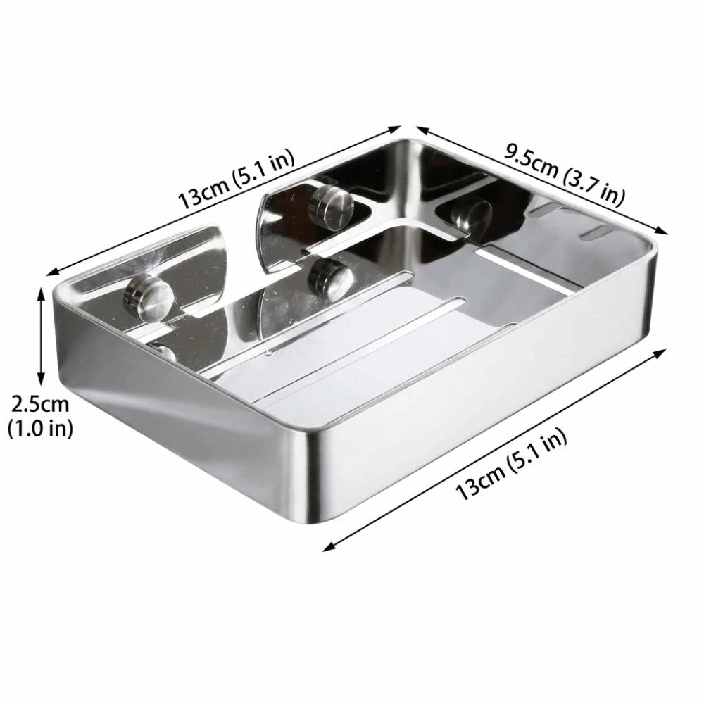 304 Stainless Steel Stainless Steel Soap Holder Bathroom Soap Storage Household Organizer