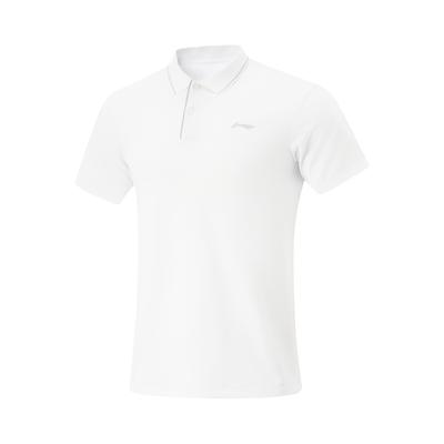 Рубашка поло с коротким рукавом Li Ning Cool Dry унисекс топы стандарт-белый APLV053-2