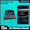 Lossless design ExclusivCar Wireless Charger Phone Car Charger Fast Charge For Toyota Prado 2018 2019 Interior CarAccessories