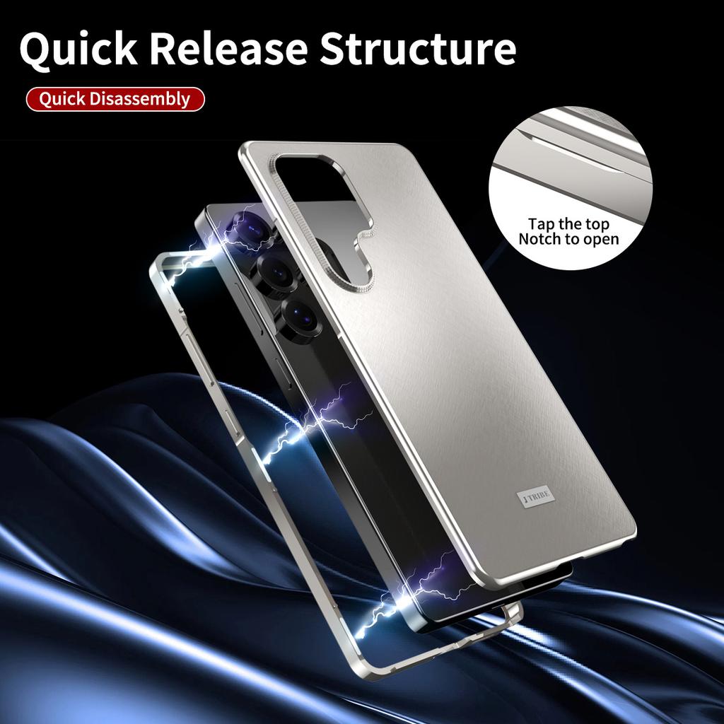 Роскошный текстурированный парчовый чехол для Samsung Galaxy S23 Ultra/S24 Ultra/S25 Ultra Элегантный с металлическим каркасом Защита объектива камеры