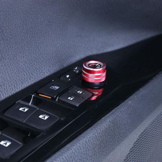 Aluminum For Toyota Corolla - Rearview Mirror Adjust Knob Ring Red 1pcs