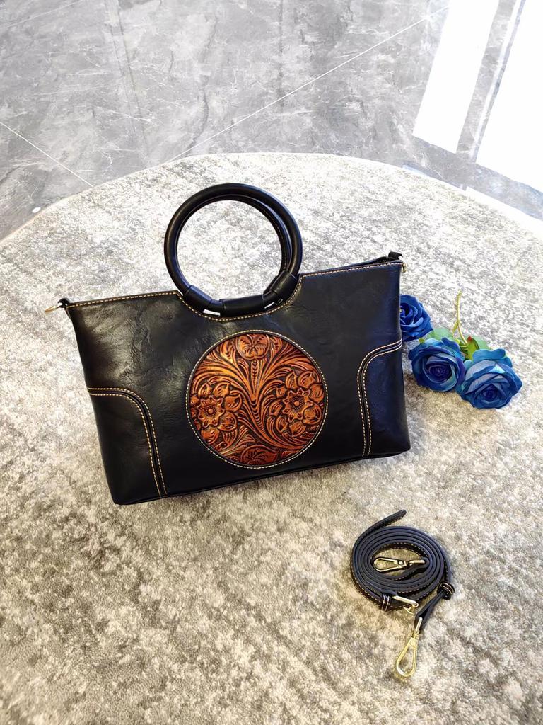 Shoulder Bags for Women Luxury Handbags Designer Retro Handmade Embossed Messenger Purse Bags