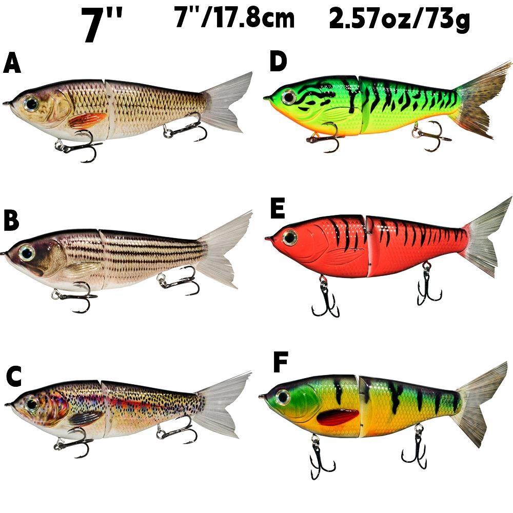 Рыболовные приманки, 2 шарнирные приманки для плавания, воблер, Реалистичная рыба, жесткая приманка, рыболовный крючок, приманки для форели, окуня, окуня, мускуса, 4 дюйма, 7,8 дюйма