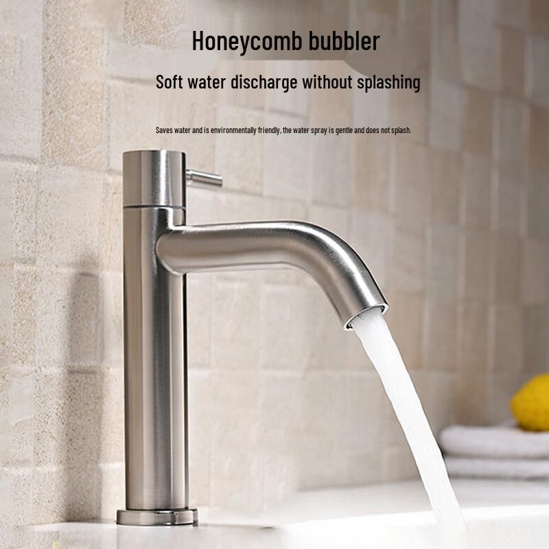 TLXT Stainless Steel Single Cold Basin Faucet