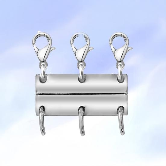 Многослойная застежка для ожерелья, магнитный разделитель для ожерелья, женский, золотистого и серебристого цвета, для нескольких ювелирных изделий, застежка для многослойного ожерелья