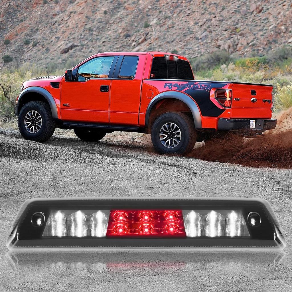 3rd Third Tail Rear Brake Light Replacement For 2009 2010 2011 2012 2013 2014 Ford F-150 Lincoln Mark LT, High Mount Cargo Lamp Waterproof Dual Row