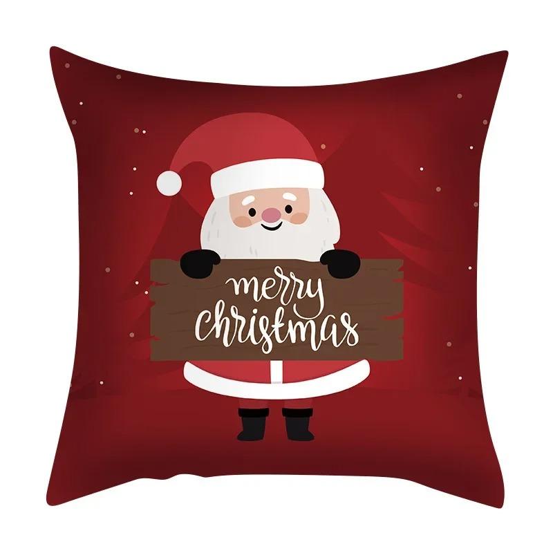 Christmas Themed Pillowcases Car Accessories Office Santa Claus Living Room Sofa Home Pillowcases