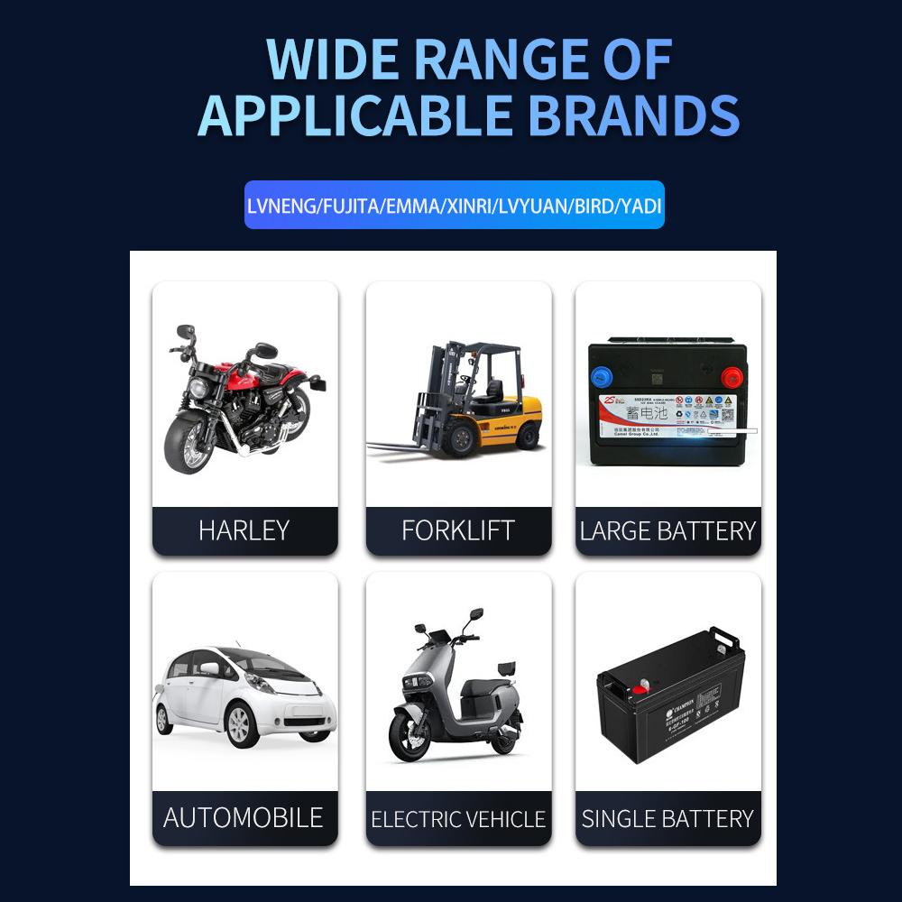 Зарядное устройство для свинцово-кислотных аккумуляторов, импульсное зарядное устройство для ремонта, интеллектуальная быстрая зарядка 12 В 10 А, полностью автоматическое черное зарядное устройство для автомобильных и мотоциклетных аккумуляторов