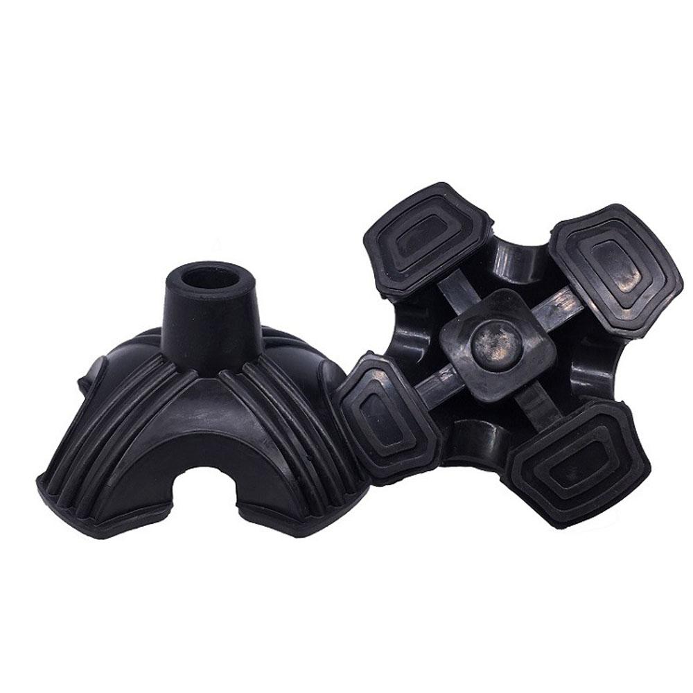Self Standing Four Base Support Anti Skid Walking Stick End Bottom Rubber Pad Crutch Pad Cane Tip