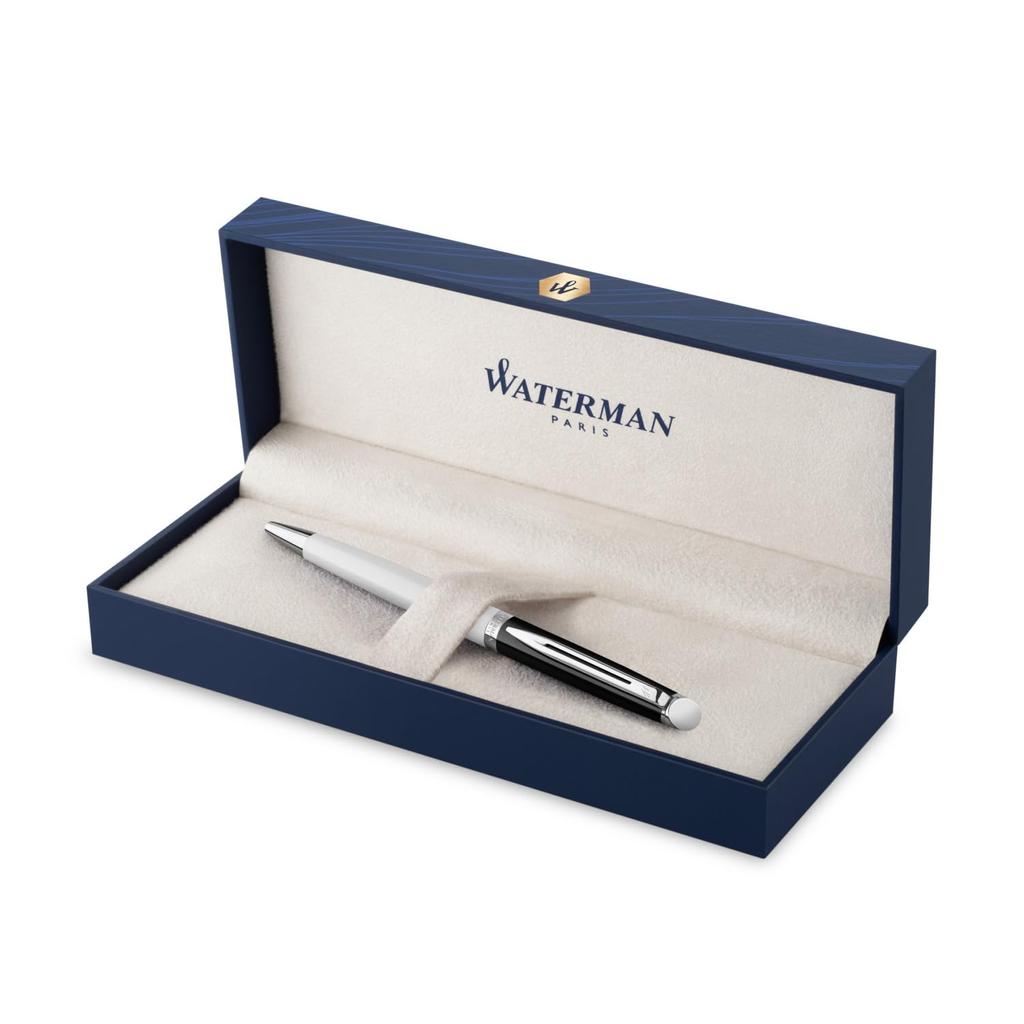 Waterman Шариковая ручка Metropolitan Essential Черный Белый CT Тонкий пишущий узел Подарочная коробка Подарок Роскошная Обычный Импорт 2202912 На масляной основе